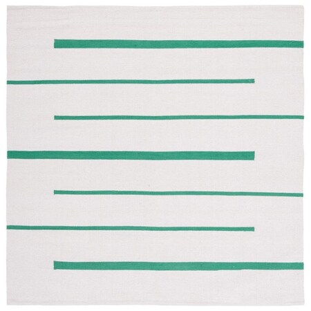 Safavieh 6 x 6 ft. Montauk Contemporary Square Hand Woven Rug Ivory & Dark Green MTK311X-6SQ